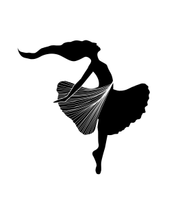 Bailarina biloba baile en el aire